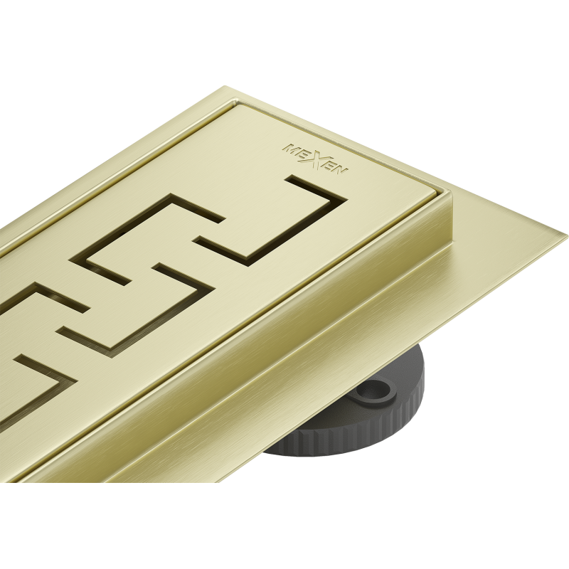 Mexen Flat 360° M15 otočný lineárny odtok 100 cm, zlatý kartáčovaný - 1A24100-40