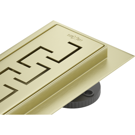 Mexen Flat 360° M15 otočný lineárny odtok 100 cm, zlatý kartáčovaný - 1A24100-40