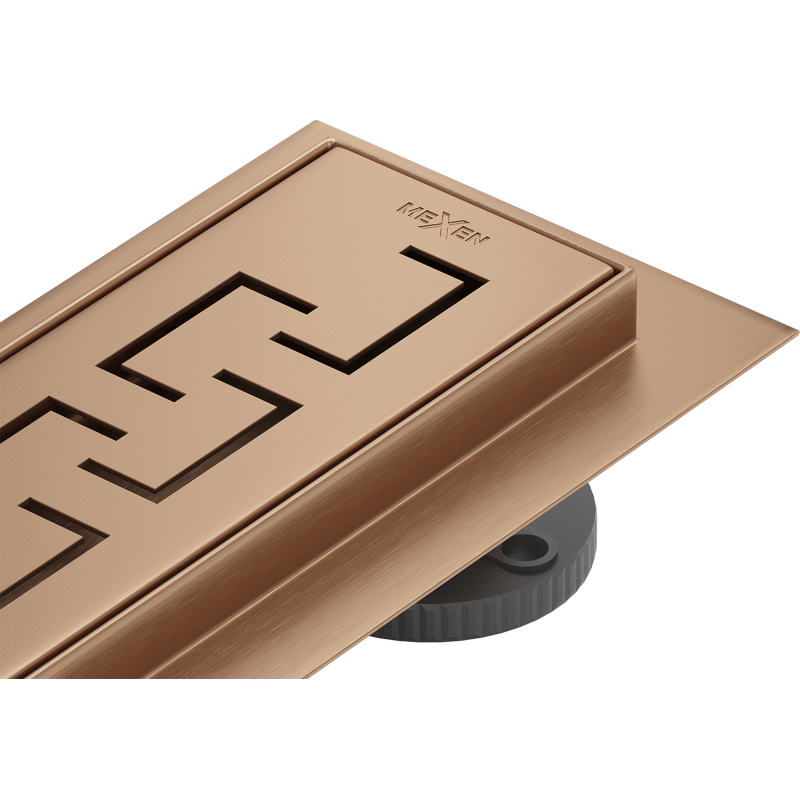 Mexen Flat 360° M15 otočný lineárny odvod 70 cm, brúsená meď - 1C24070-40