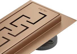 Mexen Flat 360° M15 rotačný lineárny odtok 100 cm, brúsená meď - 1C24100-40