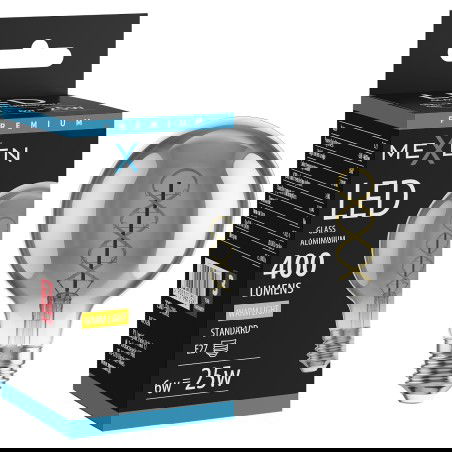 Mexen Vintis Žiarovka filament špirála LED E27, G80, 6W, Teplá - 2700K, 400 lm, dymová - L165-E27-0627-70