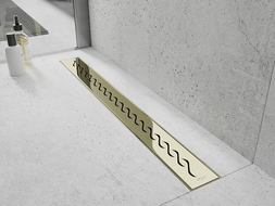 Mexen Flat M18 maskovacia mriežka pre lineárny odtok 70 cm, zlatá - 1523070