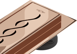 Mexen Flat M18 lineárny odtok 60 cm, ružové zlato - 1623060-15