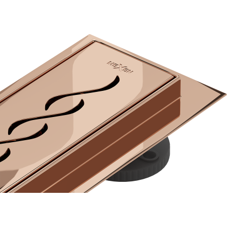 Mexen Flat M18 lineárny odtok 70 cm, ružové zlato - 1623070-15