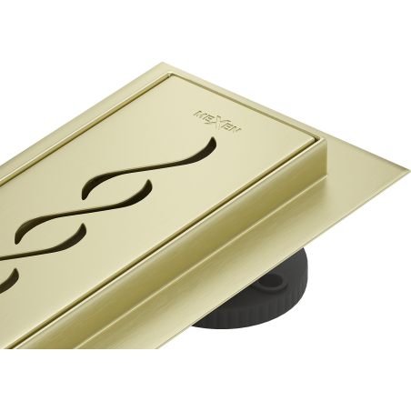 Mexen Flat M18 lineárny odtok 90 cm, zlatý kartáčovaný - 1A23090-15