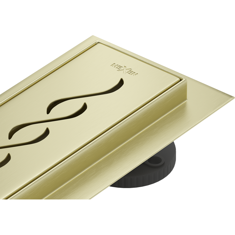 Mexen Flat M18 lineárny odtok 100 cm, zlato kefované - 1A23100-15