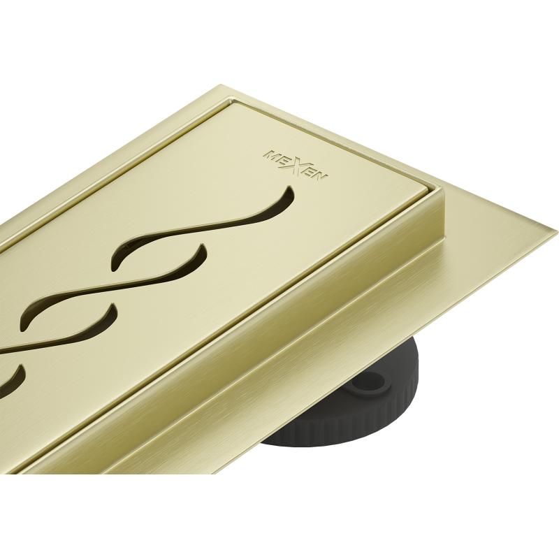 Mexen Flat 360° M18 otočný líniový odtok 100 cm, zlatý kartáčovaný - 1A23100-40