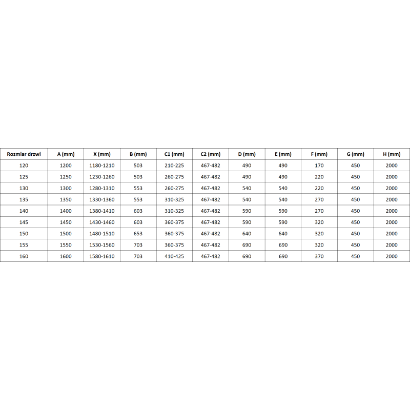 Mexen Mist sprchové dvere výklopné 125 cm, transparentné, kartáčovaná meď - 8A4-125-001-65-00