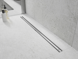 Mexen Flat 360° Slim lineárny otočný sprchový žľab 80 cm, inox - 1041080