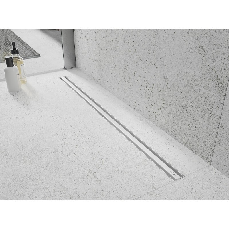 Mexen Flat 360° Slim otočný líniový odtok 80 cm, biely - 1241080