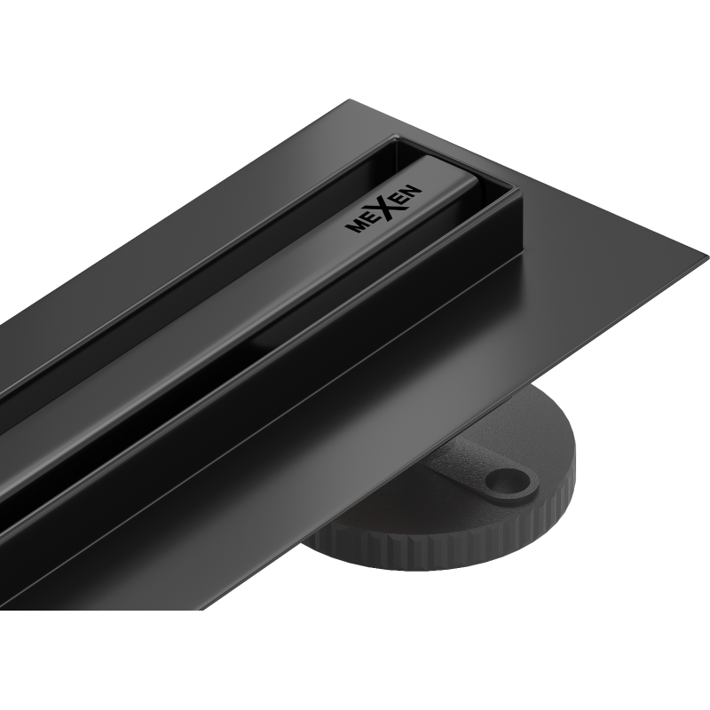 Mexen Flat 360° Slim rotačný lineárny odtok 50 cm, čierny - 1741050