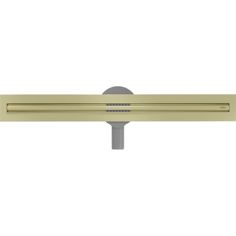 Mexen Flat 360° Slim otočný lineárny odtok 50 cm, zlatý kartáčovaný - 1A41050