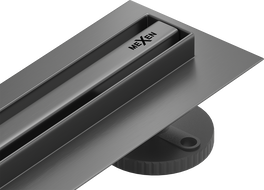 Mexen Flat 360° Slim rotačný lineárny odtok 60 cm, kartáčovaná gun gray - 1E41060
