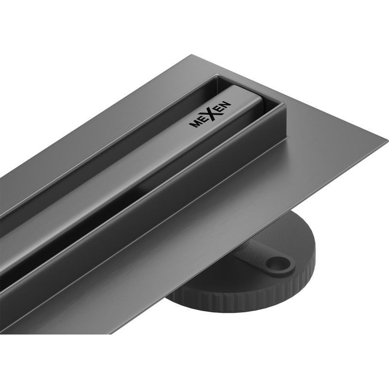 Mexen Flat 360° Slim otočný líniový odtok 80 cm, gun gray brúsený - 1E41080