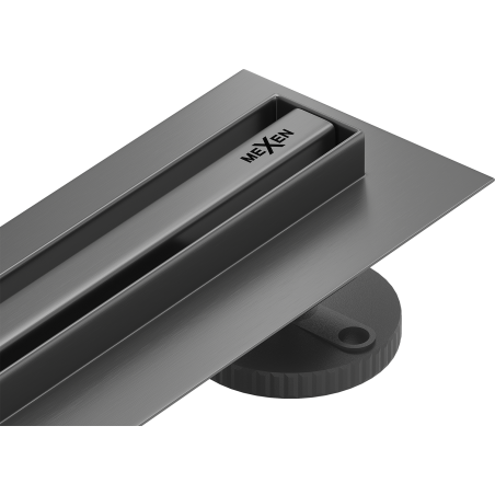 Mexen Flat 360° Slim otočný lineárny odtok 100 cm, gun gray brúsený - 1E41100