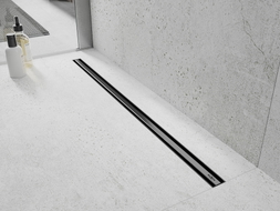 Mexen Flat 360° Slim rotačný líniový odtok 150 cm, brúsená zbraňovo sivá - 1E41150