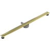Mexen Flat 360° Slim otočný lineárny odtok 130 cm, zlatý kartáčovaný - 1A41130
