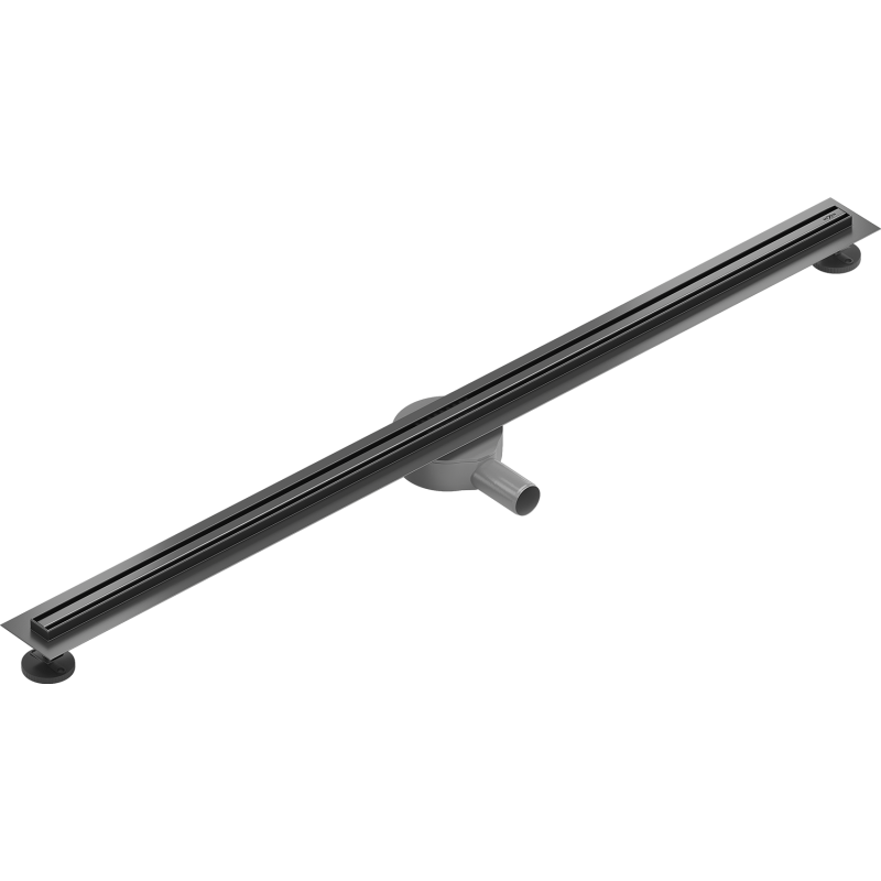 Mexen Flat 360° Slim otočná lineárna sprchová odtoková mriežka 160 cm, gun gray brúsený - 1E41150