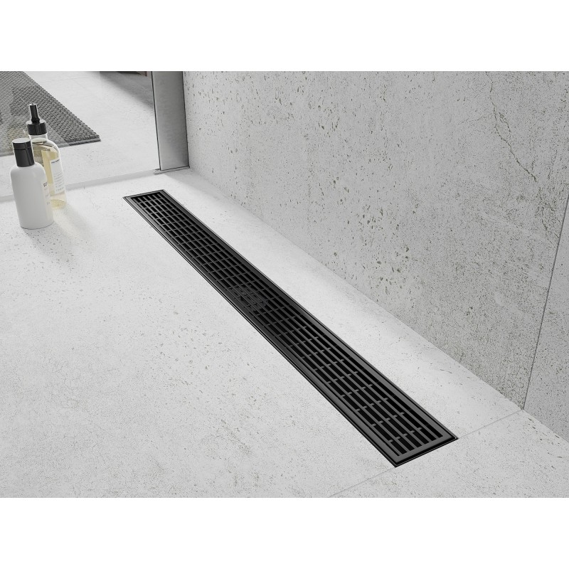 Mexen Flat 360° M33 rotačný lineárny odtok 50 cm, čierny - 1733050-40