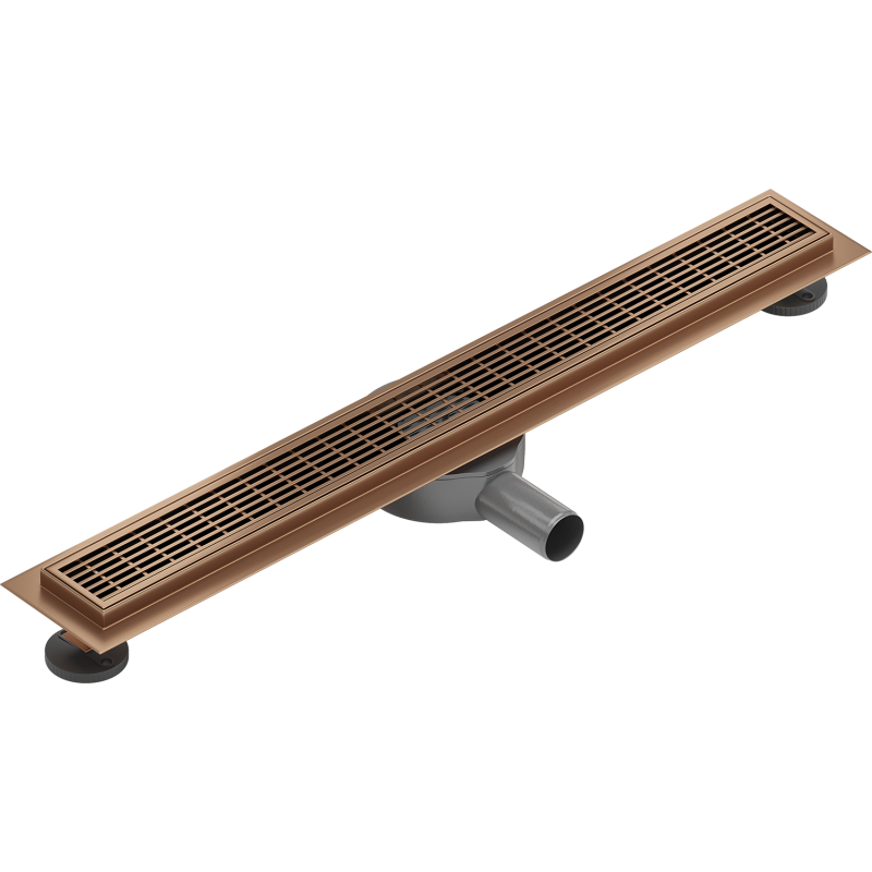 Mexen Flat 360° M33 otočný lineárny odtok 50 cm, kartáčovaná meď - 1C33050-40