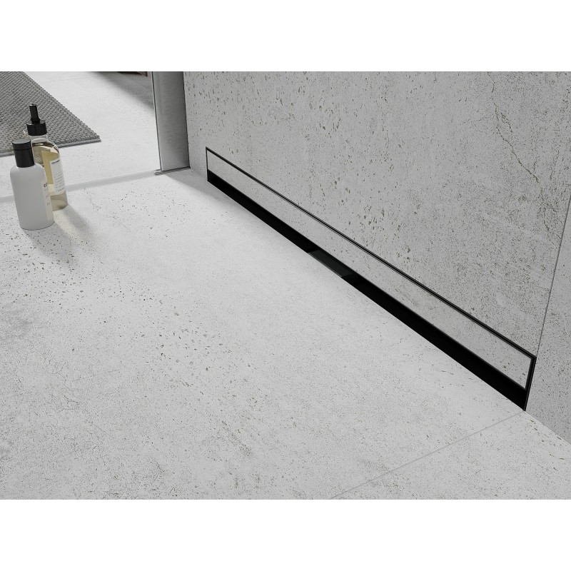 Mexen Flat Wall lineárny stenový odtok 2v1 70 cm, čierny - 1730070