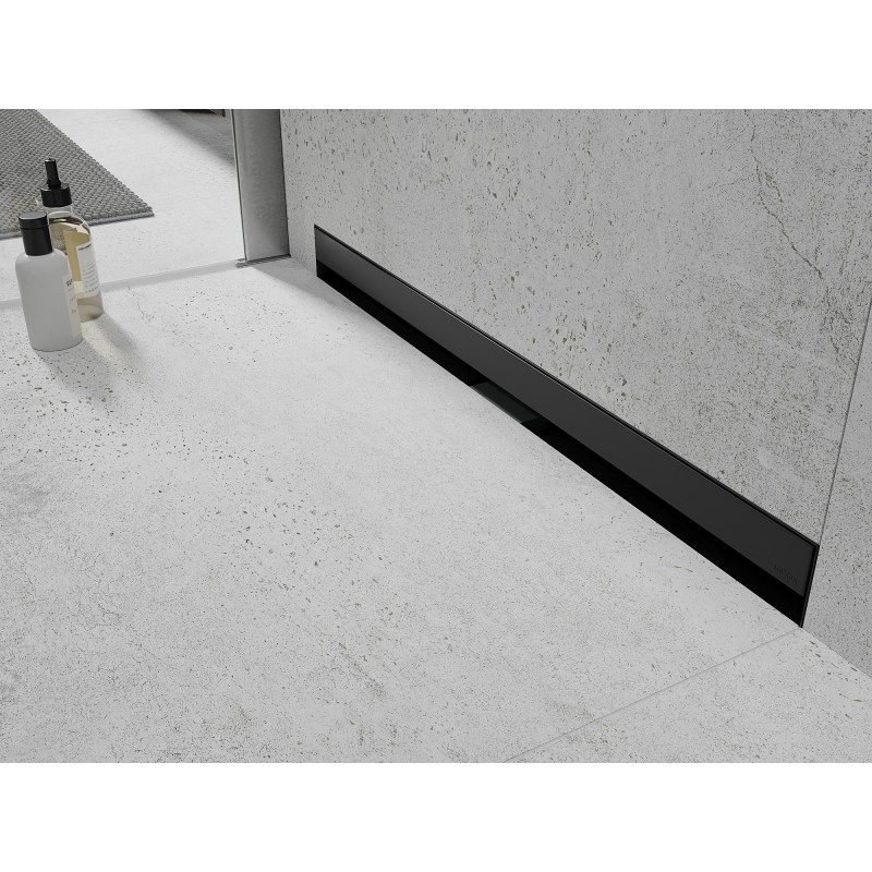 Mexen Flat Wall stenový lineárny odtok 2v1 120 cm, čierny - 1730120