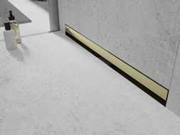 Mexen Flat Wall lineárny stenový odtok 2v1 70 cm, zlatý - 1530070