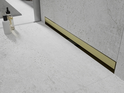 Mexen Flat Wall stenový lineárny odtok 2v1 60 cm, zlatý kartáčovaný - 1A30060