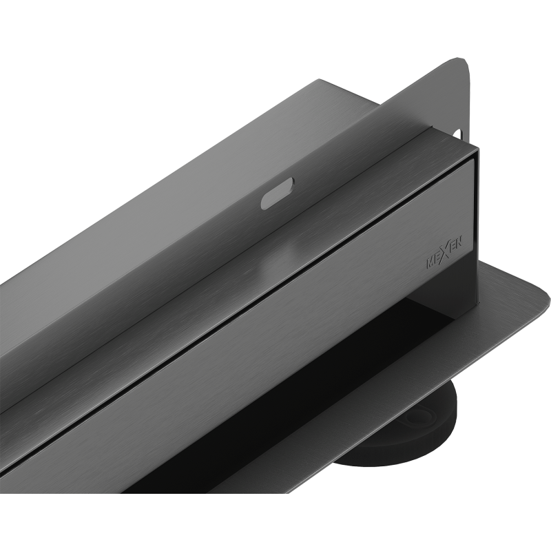 Mexen Flat Wall lineárny stenový odtok 2v1 70 cm, kartáčovaný gun gray - 1E30070