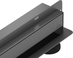 Mexen Flat Wall lineárny stenový odtok 2v1 80 cm, kartáčovaná gun gray - 1E30080