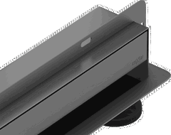 Mexen Flat Wall lineárny stenový odtok 2v1 120 cm, brúsená zbraň šedá - 1E30120