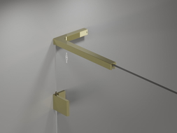 Mexen sada rohových konzol L na dvere a sprchové steny 6-8 mm, zlatá - 830-12-50