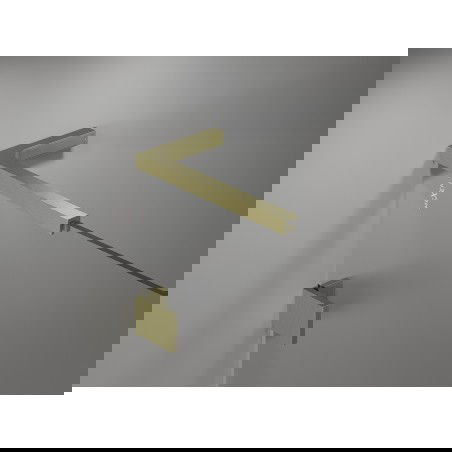 Mexen súprava uhlových konzol L pre dvere a sprchové steny 6-8 mm, zlatá brúsená - 830-12-55