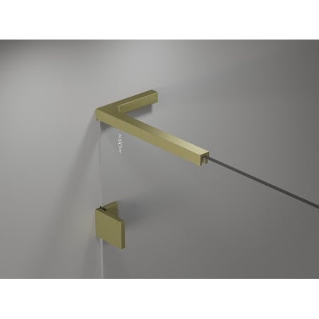 Mexen Súprava uhlových stabilizátorov L pre dvere a sprchové steny 6-8 mm, zlatá kartáčovaná - 830-12-55