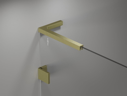 Mexen súprava uhlových konzol L pre dvere a sprchové steny 6-8 mm, zlatá brúsená - 830-12-55