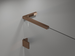 Mexen súprava L uholníkových stabilizátorov pre sprchové dvere a steny 6-8 mm, ružové zlato - 830-12-60