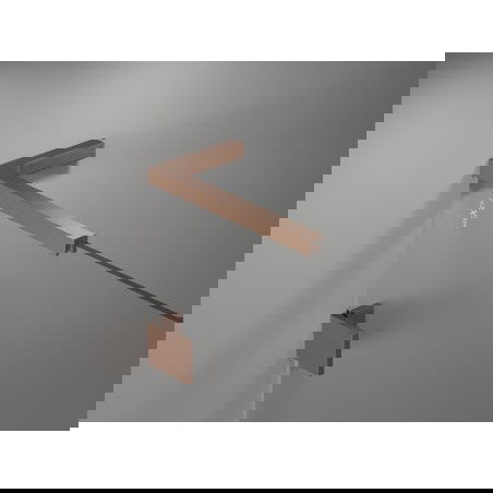 Mexen súprava rohových stabilizátorov L pre sprchové dvere a steny 6-8 mm, brúsená meď - 830-12-65