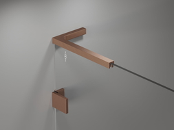 Mexen súprava rohových stabilizátorov L pre sprchové dvere a steny 6-8 mm, brúsená meď - 830-12-65