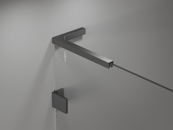 Mexen súprava uhlových stabilizátorov L na dvere a sprchové priečky 6-8 mm, gun metal - 830-12-95