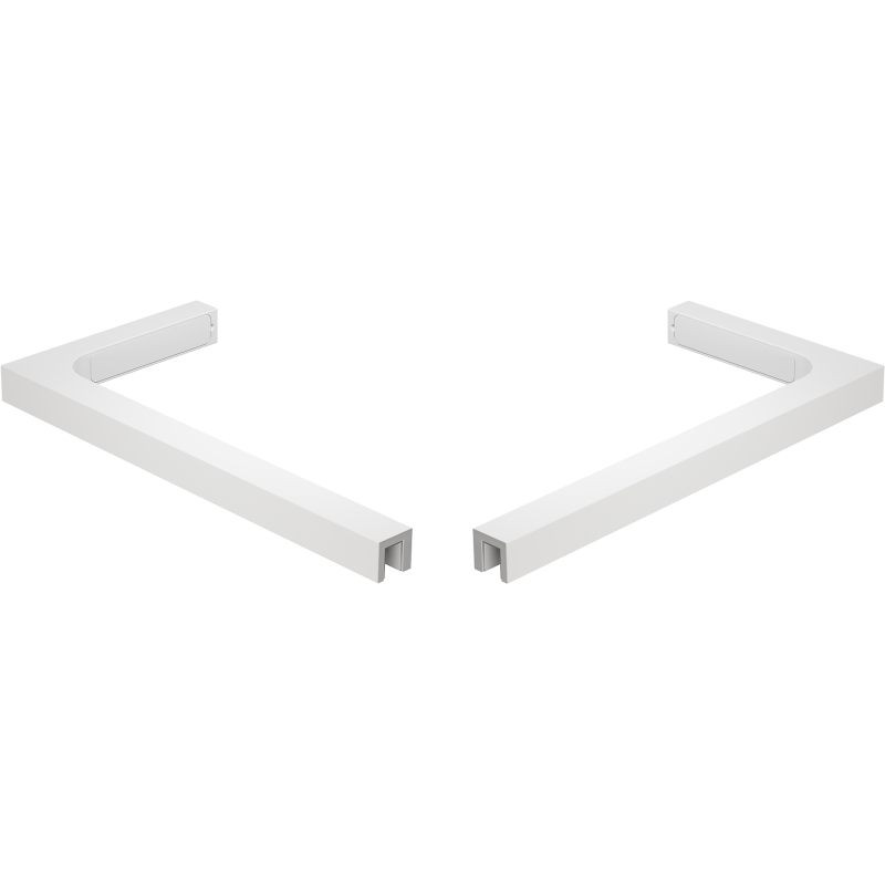 Mexen súprava L držiakov na sprchové dvere a steny 6-8 mm, biela - 830-12-20