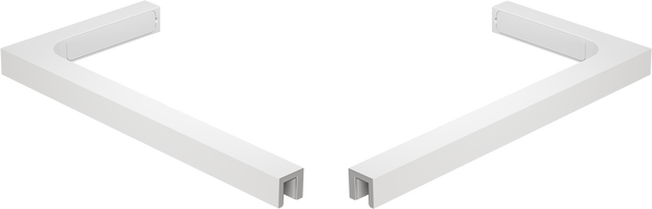 Mexen súprava L držiakov na sprchové dvere a steny 6-8 mm, biela - 830-12-20