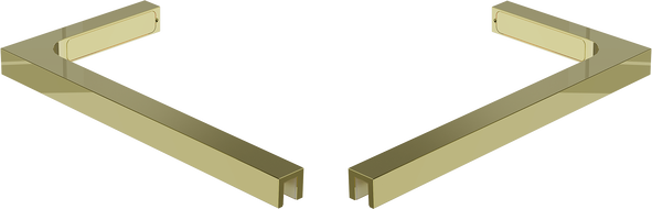 Mexen sada rohových konzol L na dvere a sprchové steny 6-8 mm, zlatá - 830-12-50