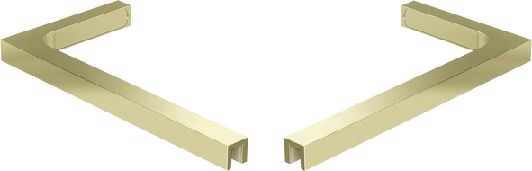 Mexen súprava uhlových konzol L pre dvere a sprchové steny 6-8 mm, zlatá brúsená - 830-12-55