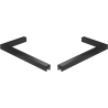 Mexen sada uhlových stabilizátorov L pre dvere a sprchové steny 6-8 mm, čierna - 830-12-70