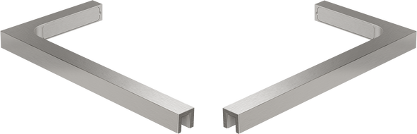 Mexen súprava L konzol na uhlové držiaky pre dvere a sprchové steny 6-8 mm, brúsený nikel - 830-12-97