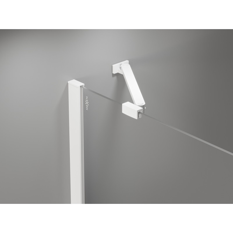 Mexen šikmý držiak na dvere a sprchové steny 6-8 mm, biely - 830-09-20