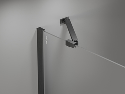 Mexen skosený držiak na dvere a sprchové steny 6-8 mm, matná zbraňová šedá - 830-09-66