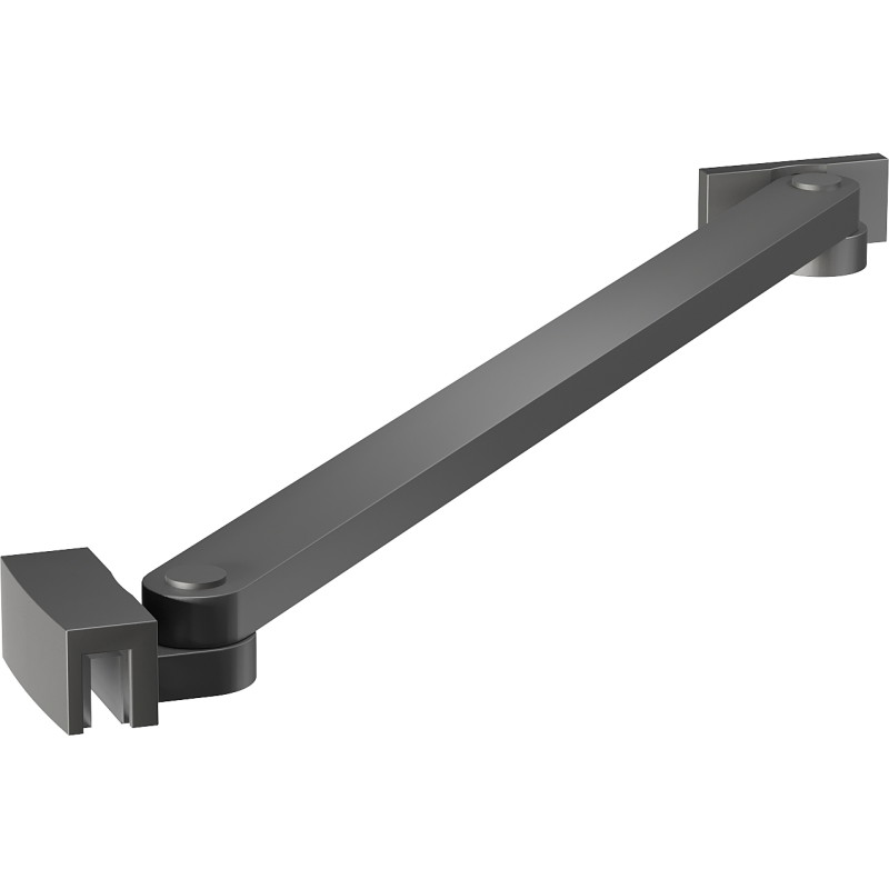 Mexen Uni-S šikmá vzpera na dvere a sprchové steny 6 – 8 mm, Gun metal - 830-09-95
