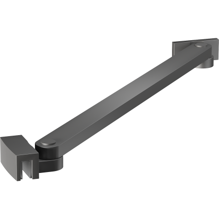 Mexen Uni-S šikmá vzpera na dvere a sprchové steny 6 – 8 mm, Gun metal - 830-09-95