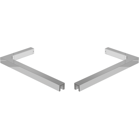 Mexen súprava rohových stabilizátorov L pre sprchové steny 10 mm, chróm - 800-07-01